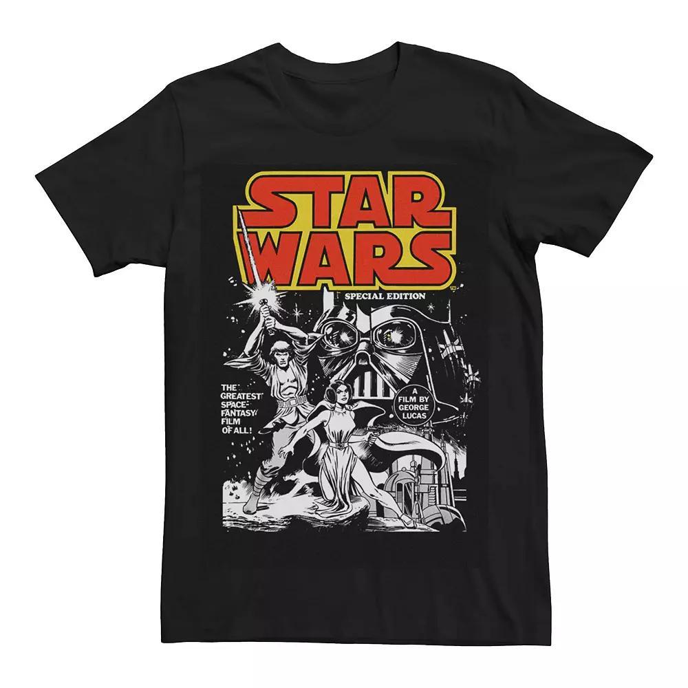 Men's Star Wars Vintage Black And White Cover Graphic Tee, Size: XXL Product Image