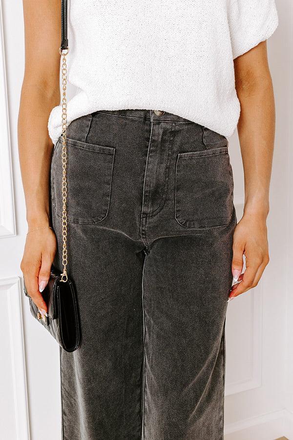 The Lana High Waist Wide Leg Jean in Vintage Black Product Image