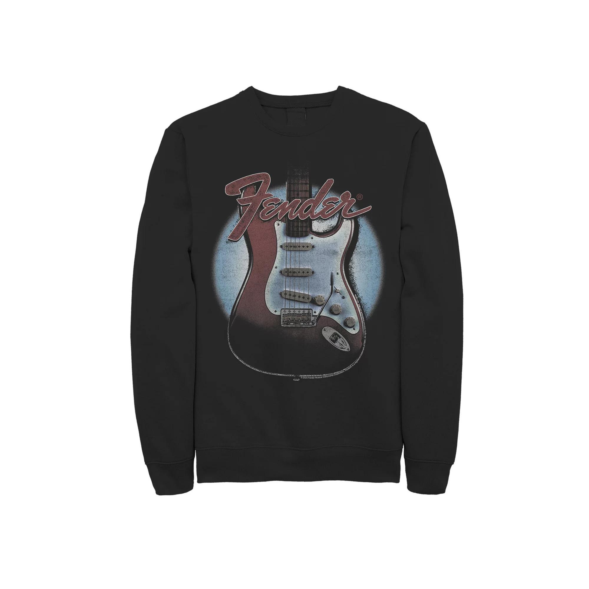 Men's Fender Guitar Lockup Vintage Sweatshirt, Size: XXL, Black Product Image