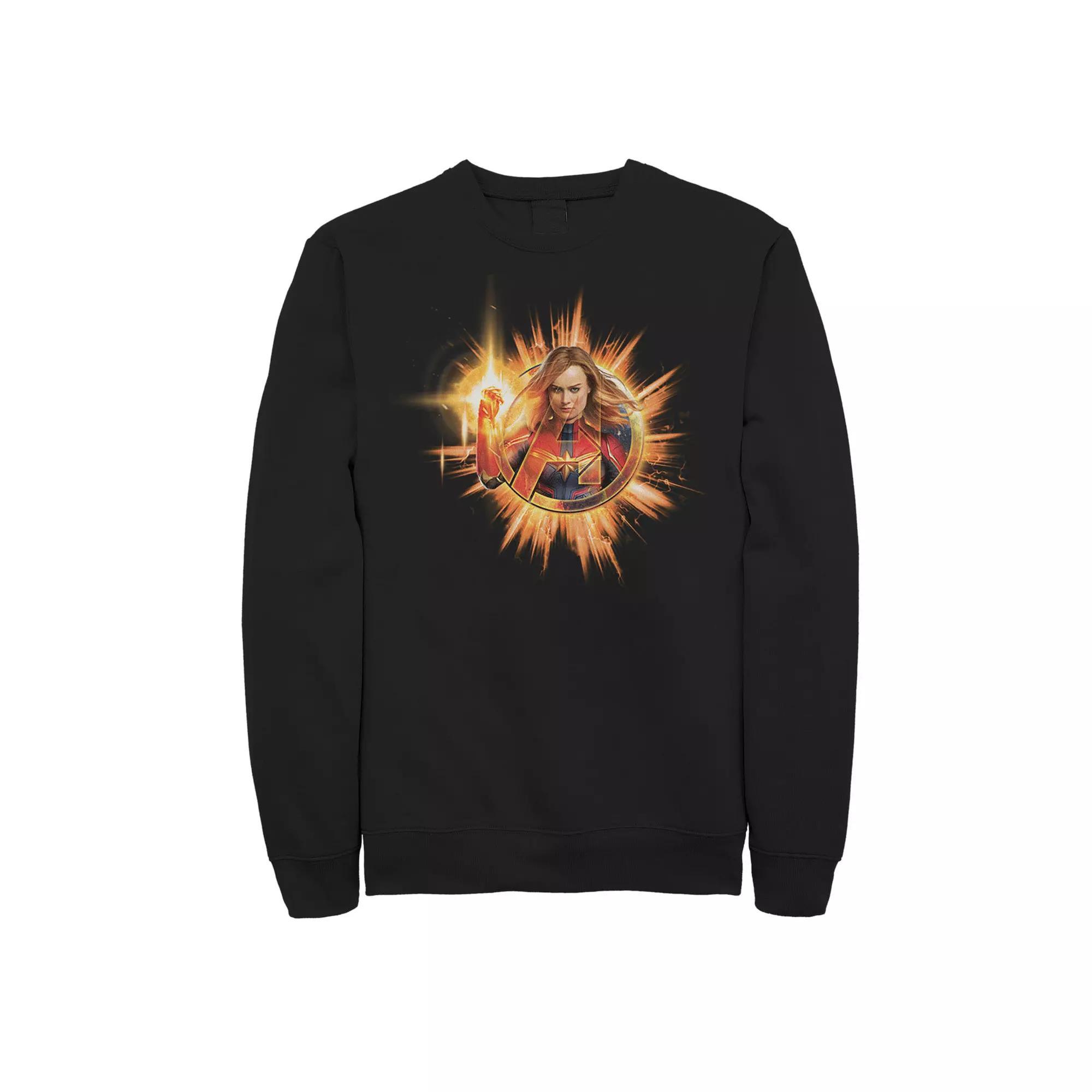 Men's Marvel Avengers Endgame Captain Marvel Sun Tee, Size: Large, Black Product Image