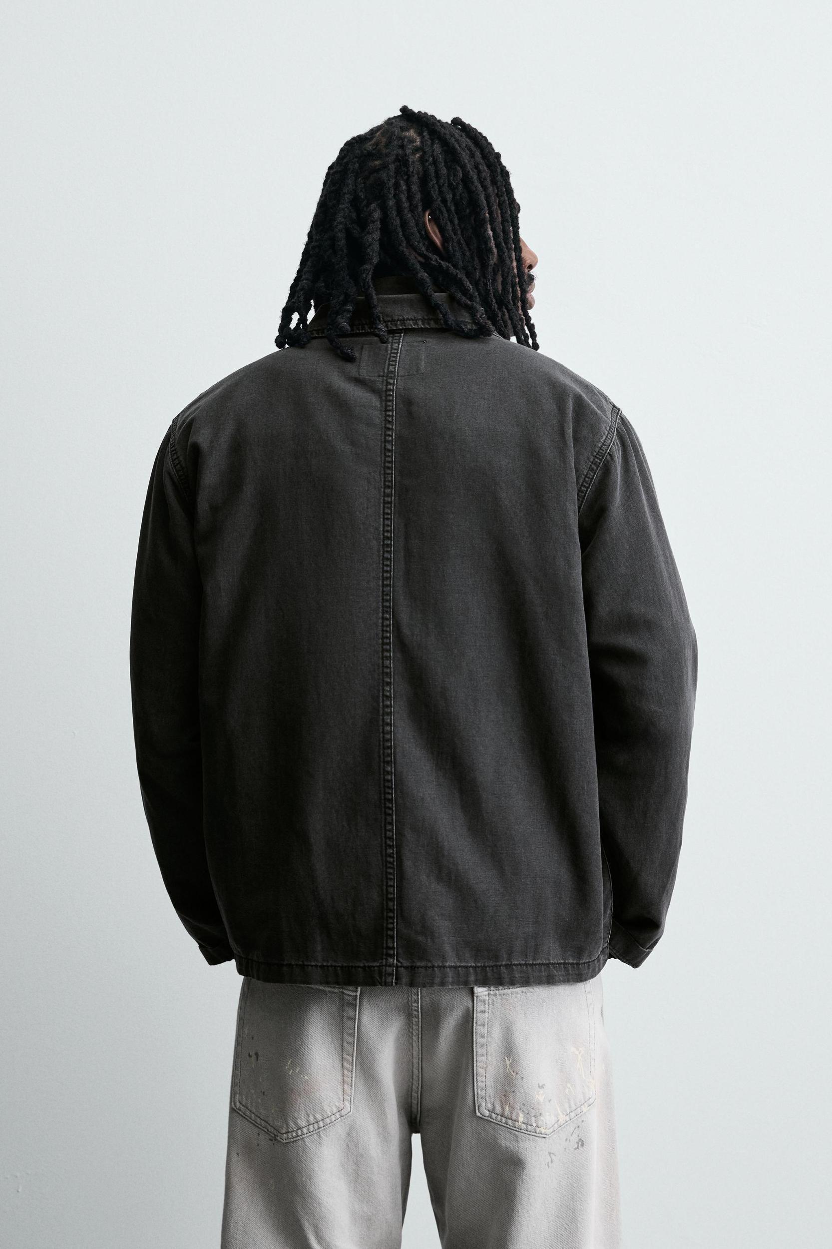 WASHED COTTON - LINEN OVERSHIRT Product Image