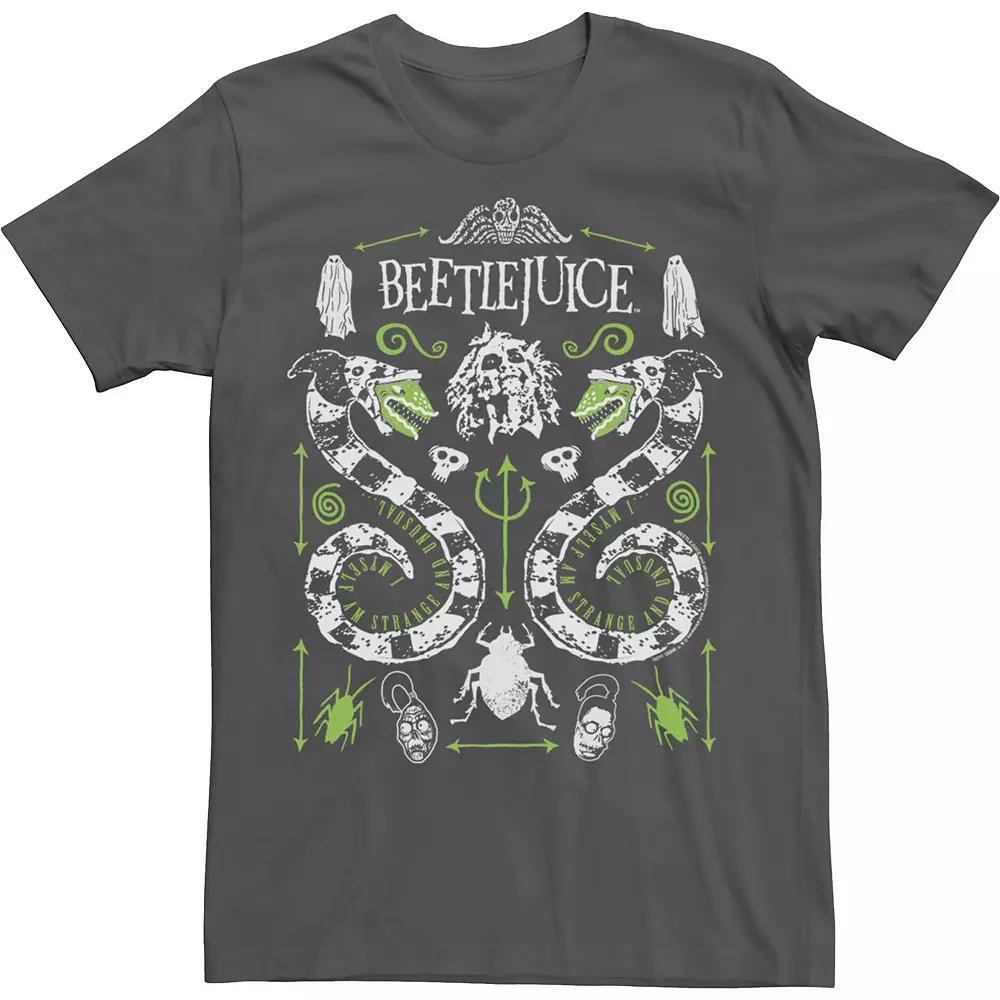Men's Beetlejuice Sandworm Folk Poster Tee, Size: Medium, Grey Product Image