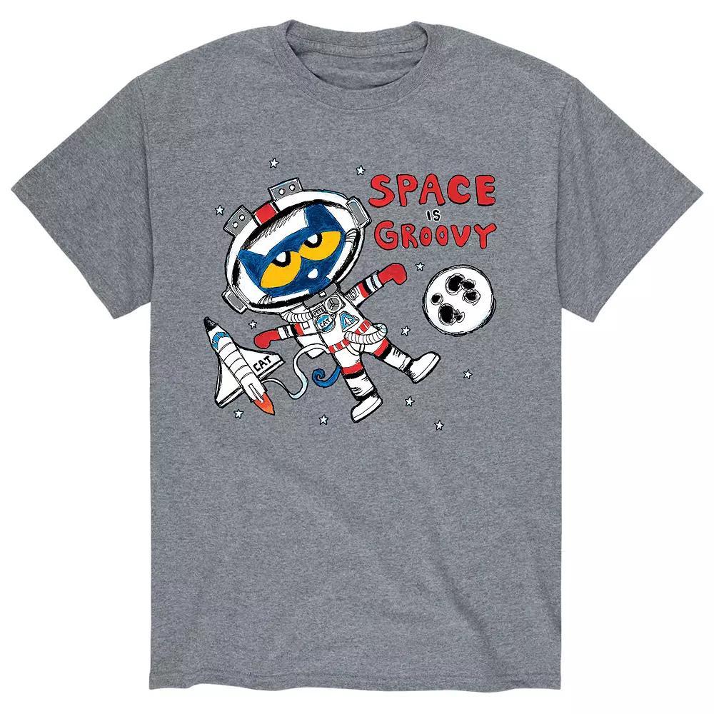 Men's Pete The Cat Space Is Groovy Tee, Size: XXL, Athletic Grey Product Image
