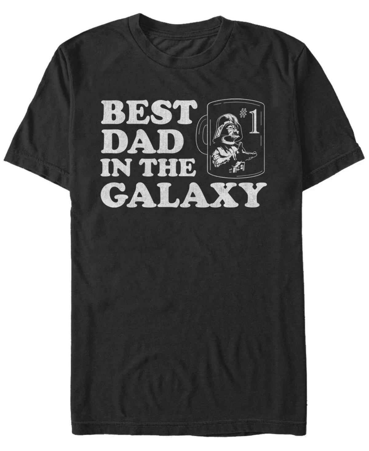 Men's Star Wars Darth Vader Best Dad In The Galaxy Coffee Mug Short Sleeve Tee, Size: XXL, Black Product Image