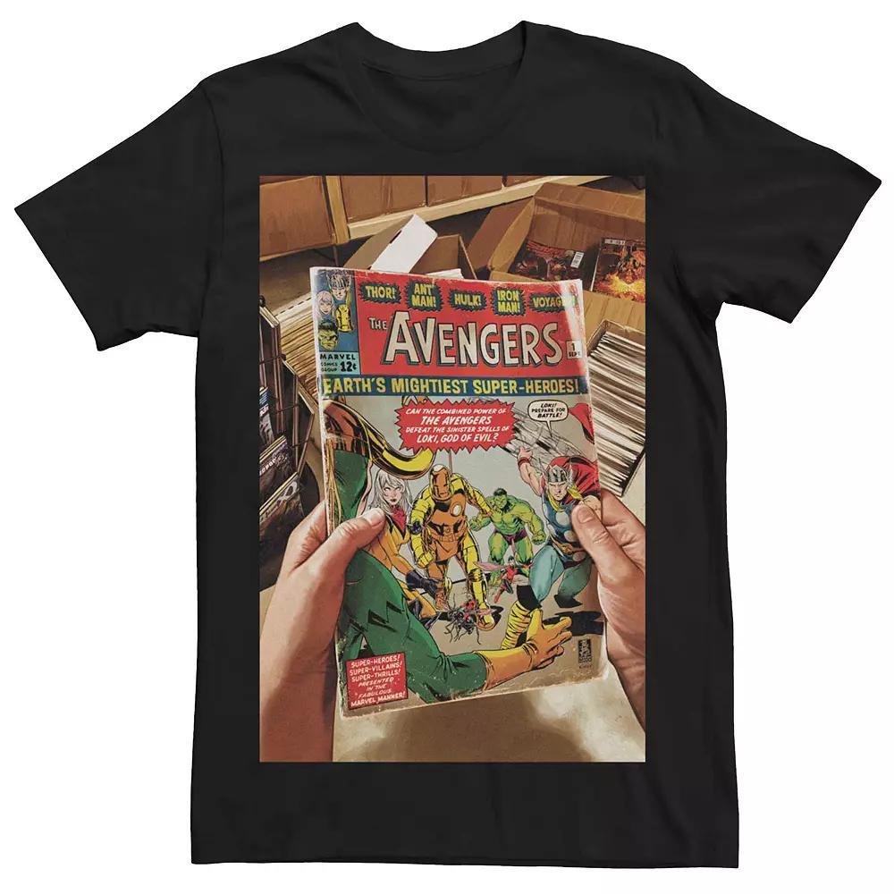 Men's Marvel Retro Avengers Comic Cover Tee, Size: Medium, Black Product Image