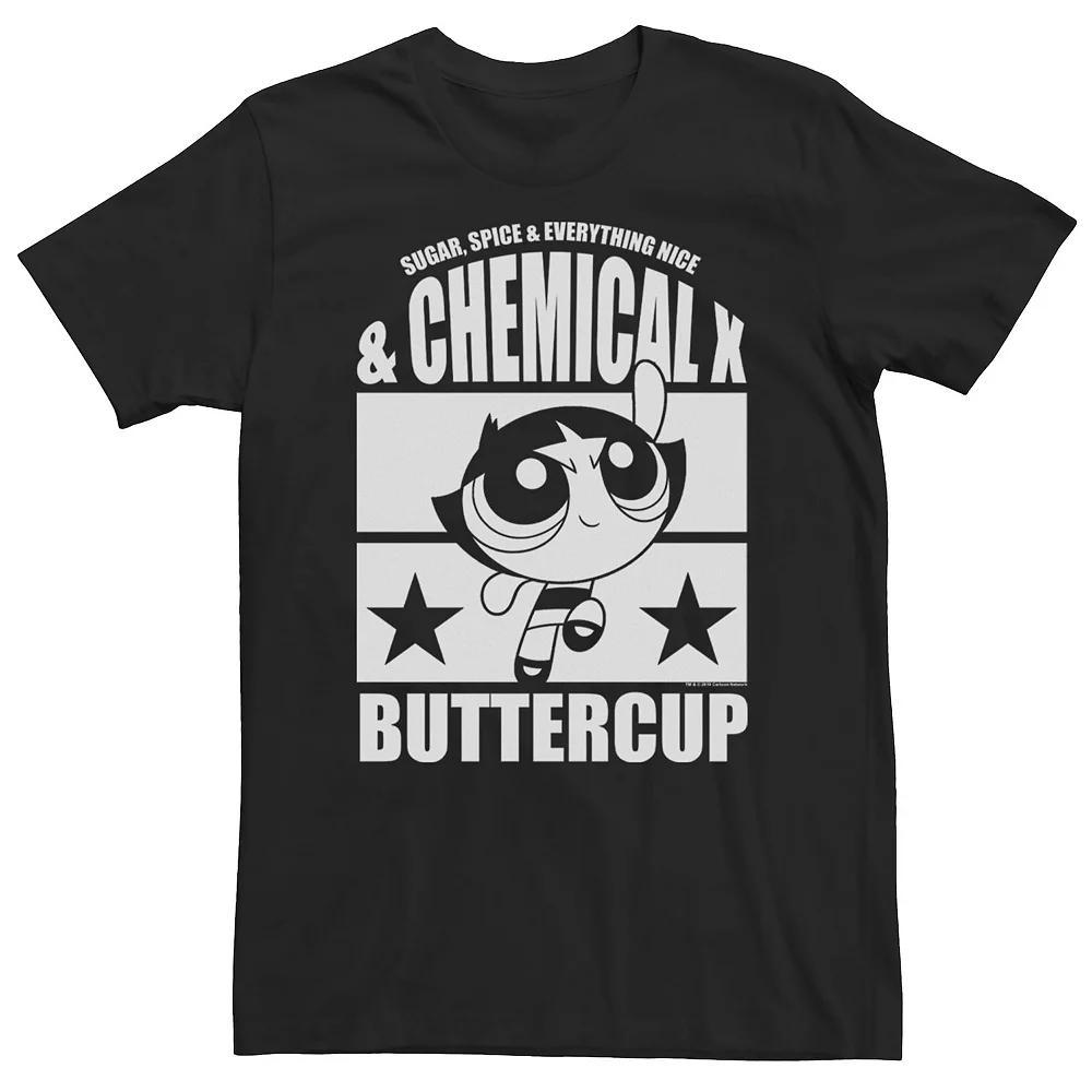 Big & Tall Cartoon Network Powerpuff Girls Buttercup Chemical X Tee, Men's, Size: 3XL, Black Product Image