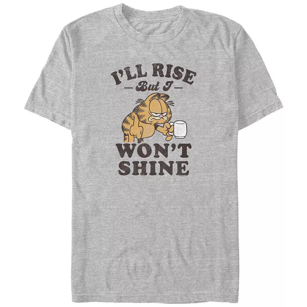 Big & Tall Garfield Won't Shine Graphic Tee, Men's, Size: 3XB, Athletic Grey Product Image