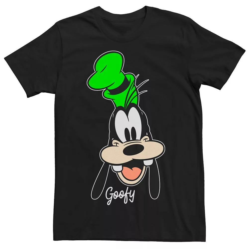 Disney's Goofy Men's Smiling Face Portrait Tee, Size: XL, Black Product Image