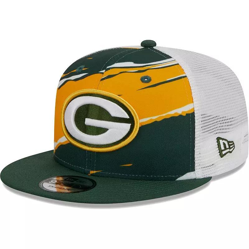 Men's New Era Green Green Bay Packers  Tear Trucker 9FIFTY Snapback Hat Product Image