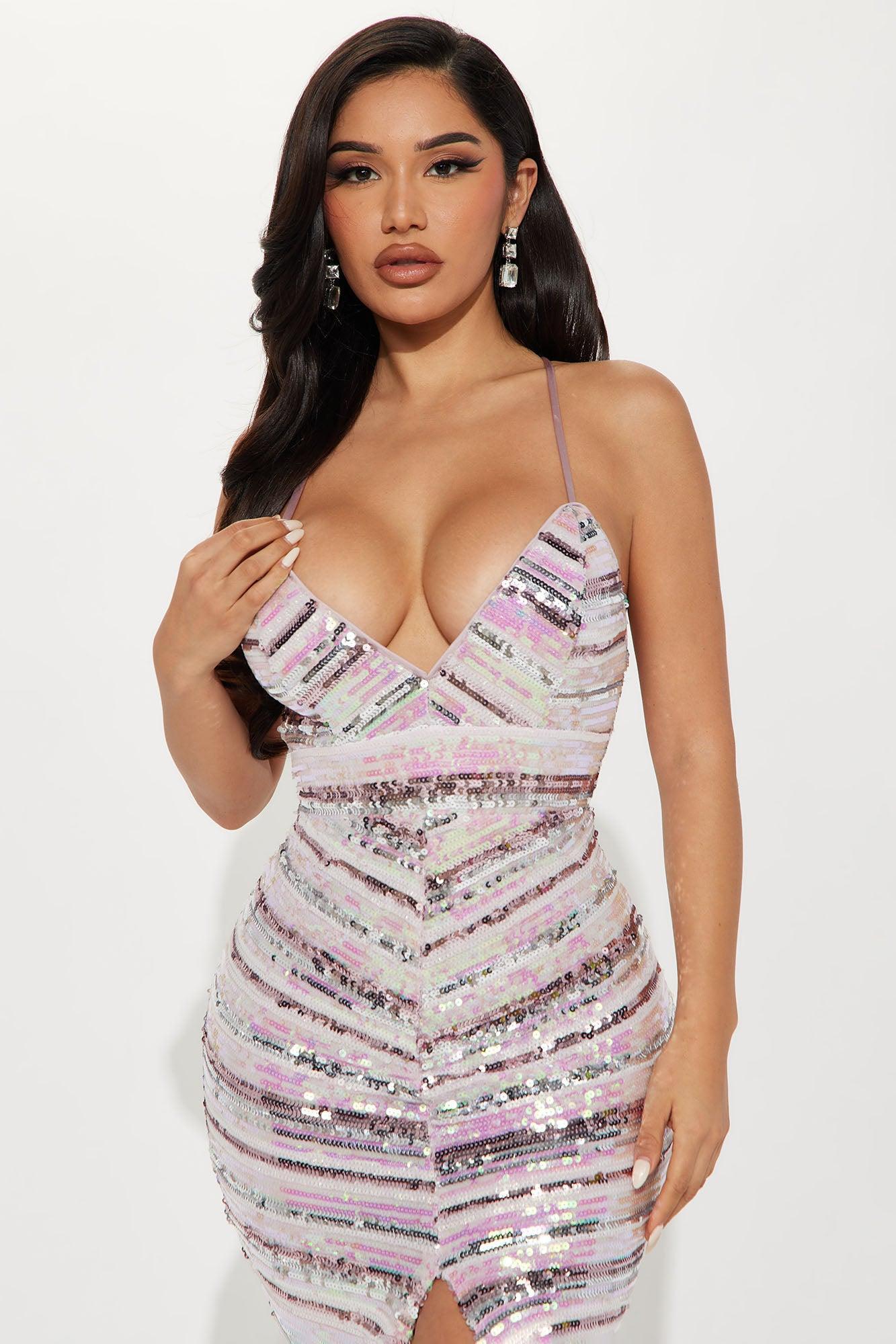 Cya Sequin Maxi Dress - Mauve/combo Product Image