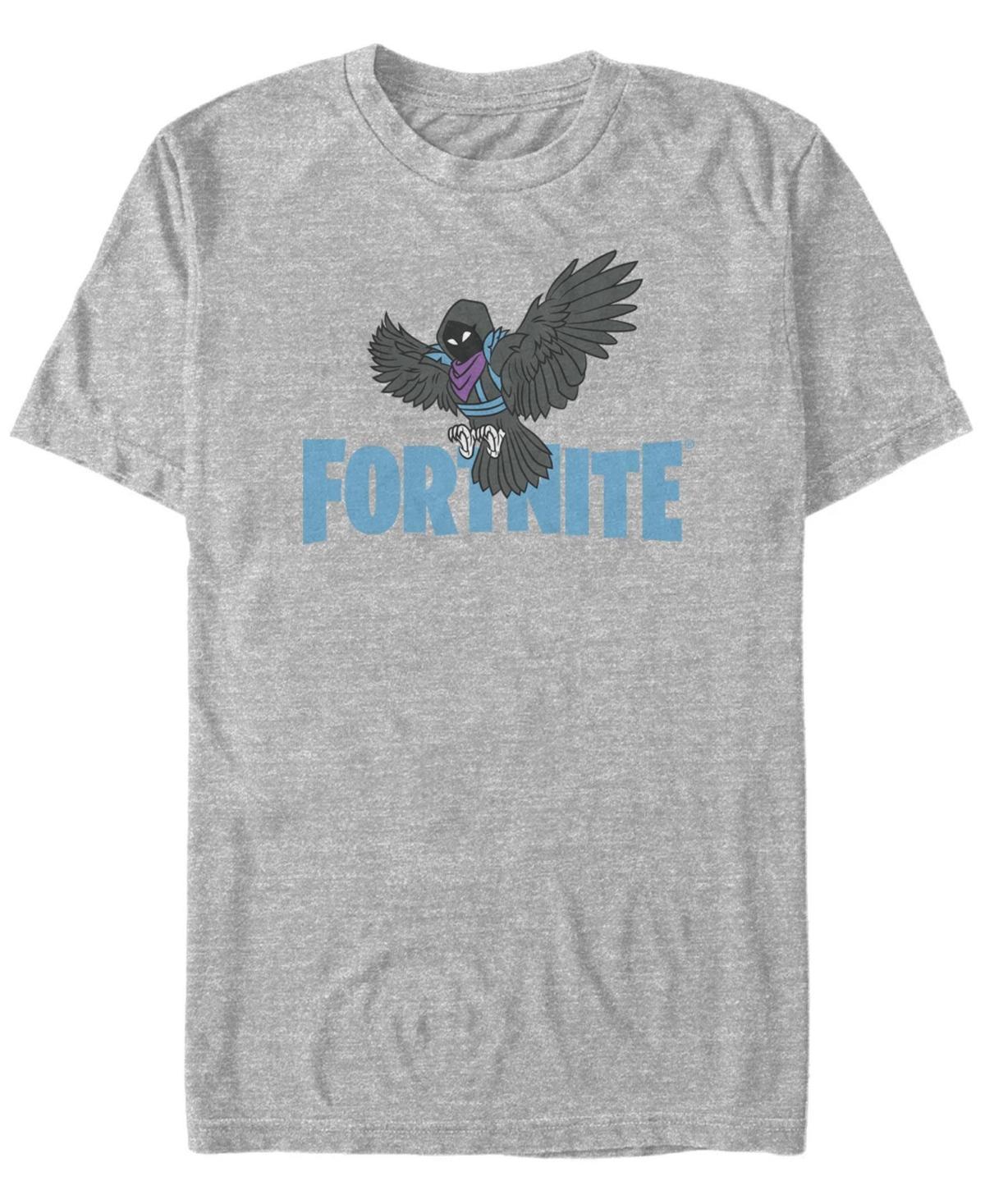Mens Fortnite Raven Logo Tee Athletic Grey Product Image
