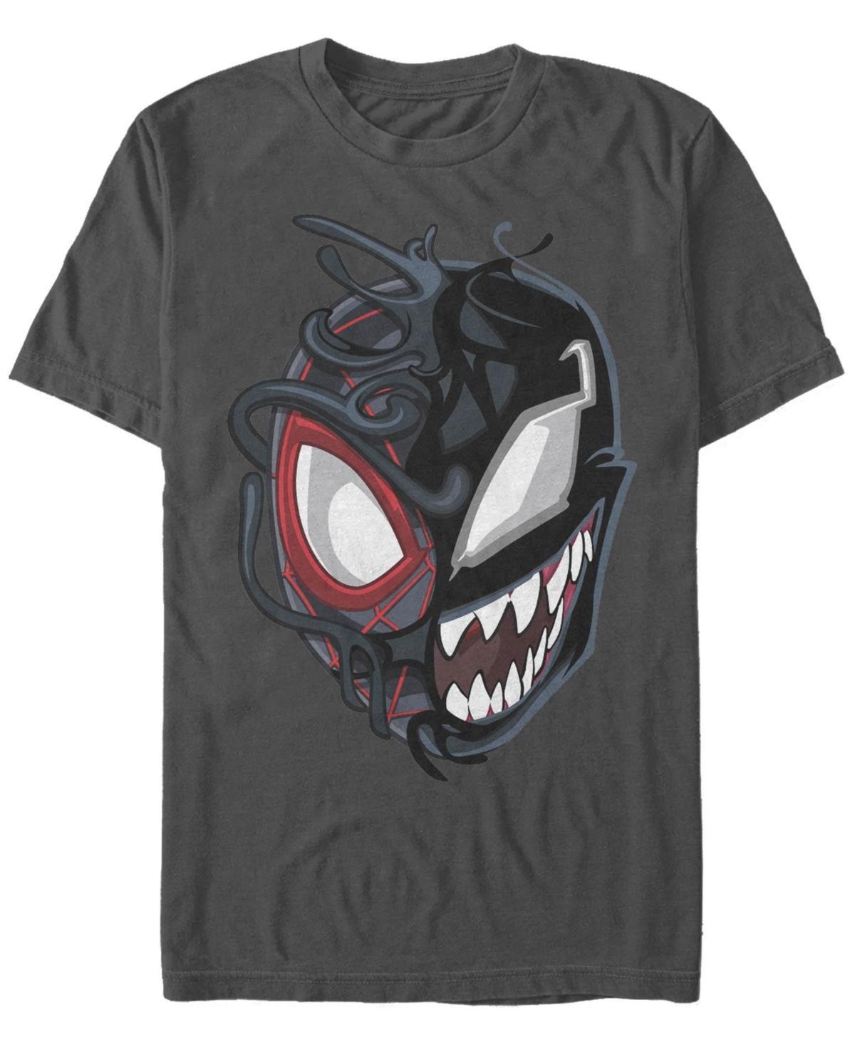 Men's Marvel Spider-Man Venom Miles Split Face Tee, Size: Small, Grey Product Image