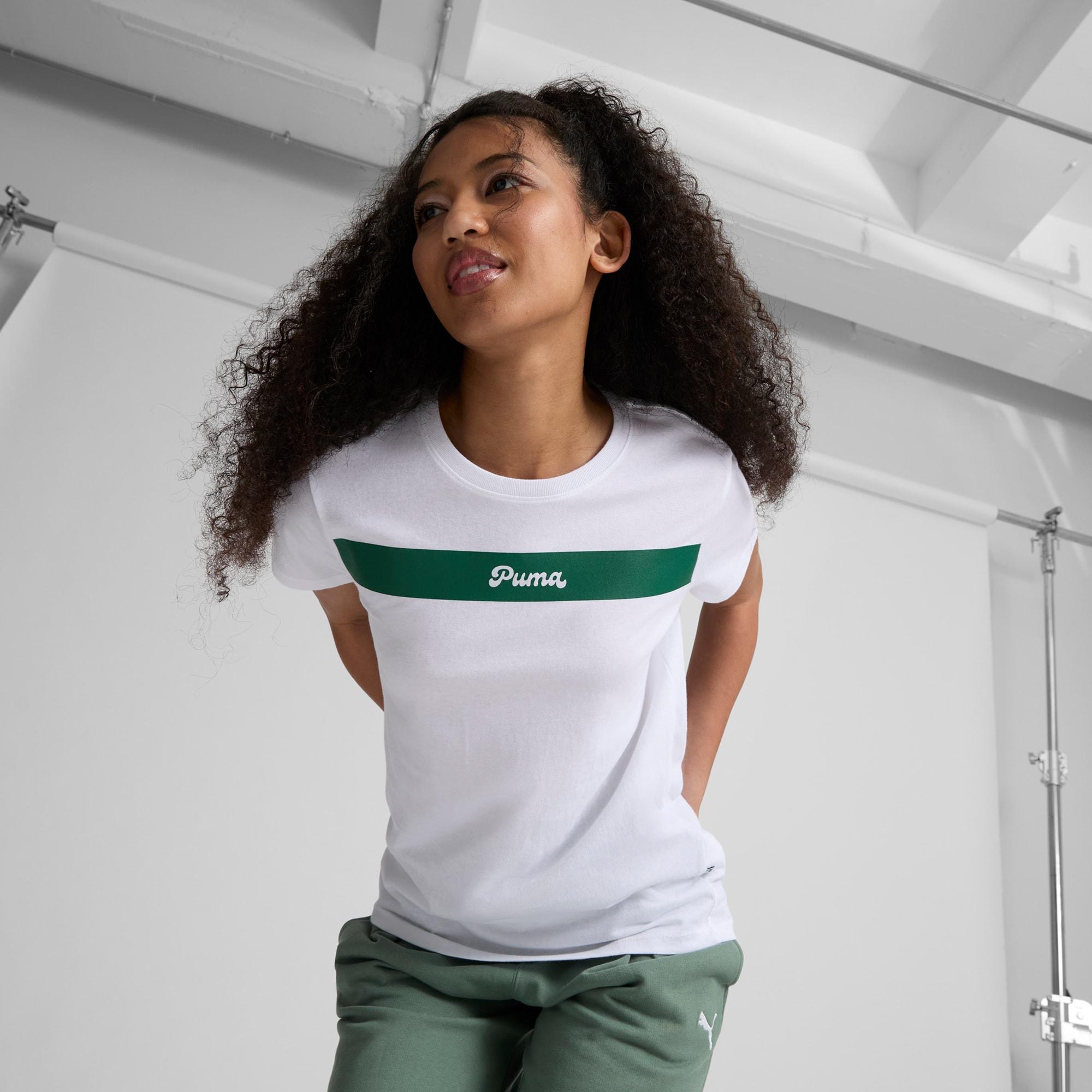 PUMA Upfront Line Logo Womens T-Shirt Product Image