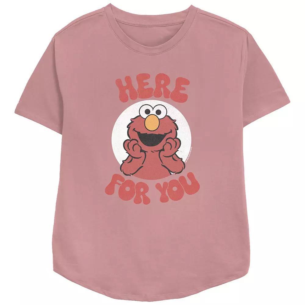 Women's PBS Kids Sesame Street Elmo Here For You Graphic Tee, Size: Medium, Pink Product Image