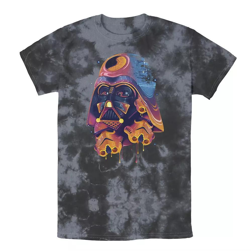 Men's Star Wars Colorful Melted Vader Collage Wash Tee, Size: Medium, Black Product Image
