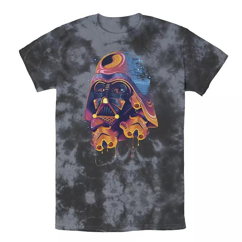Men's Star Wars Colorful Melted Vader Collage Wash Tee, Size: Medium, Black Product Image