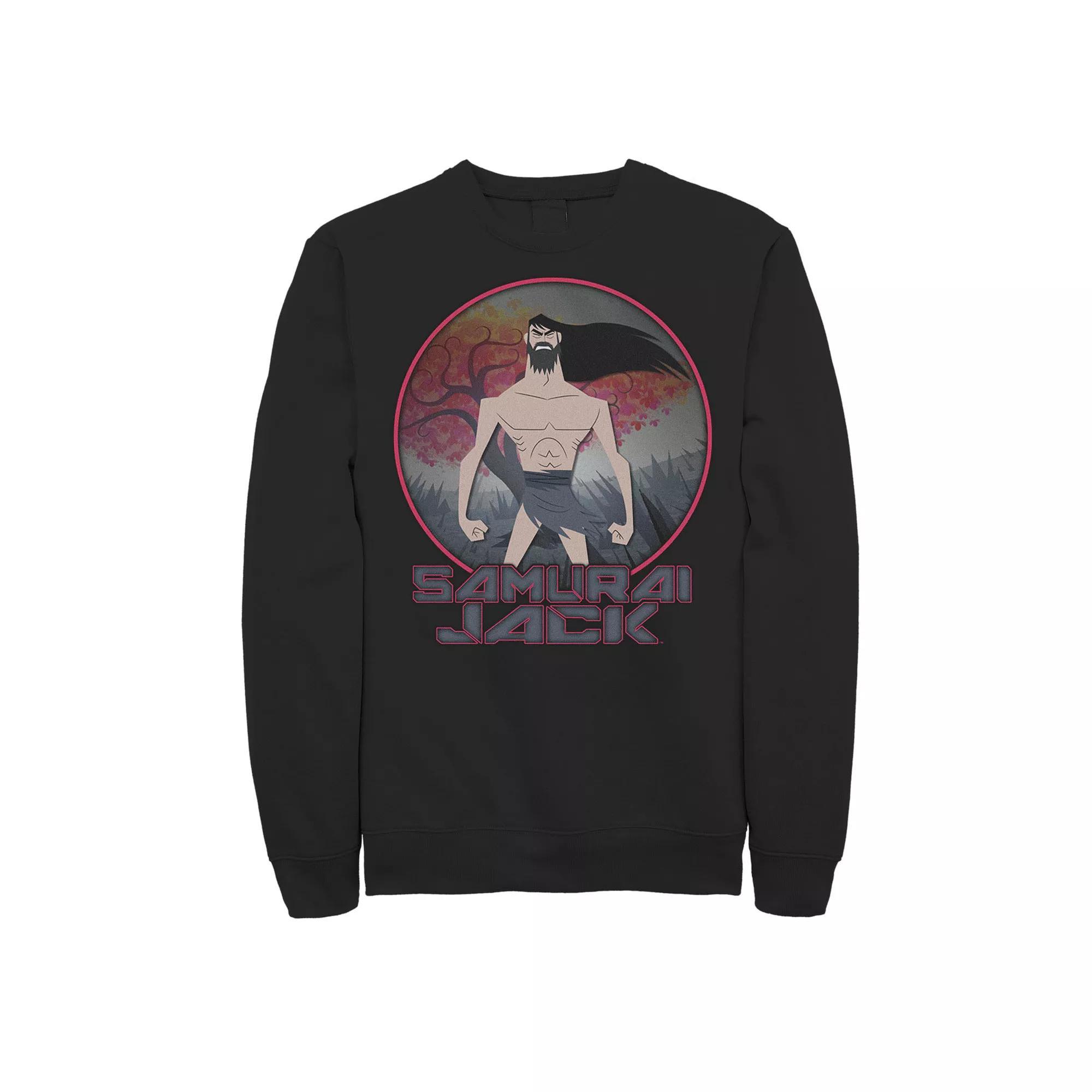 Men's Cartoon Network Samurai Jack The Meditating Warrior Badge Sweatshirt, Size: XXL, Blue Product Image