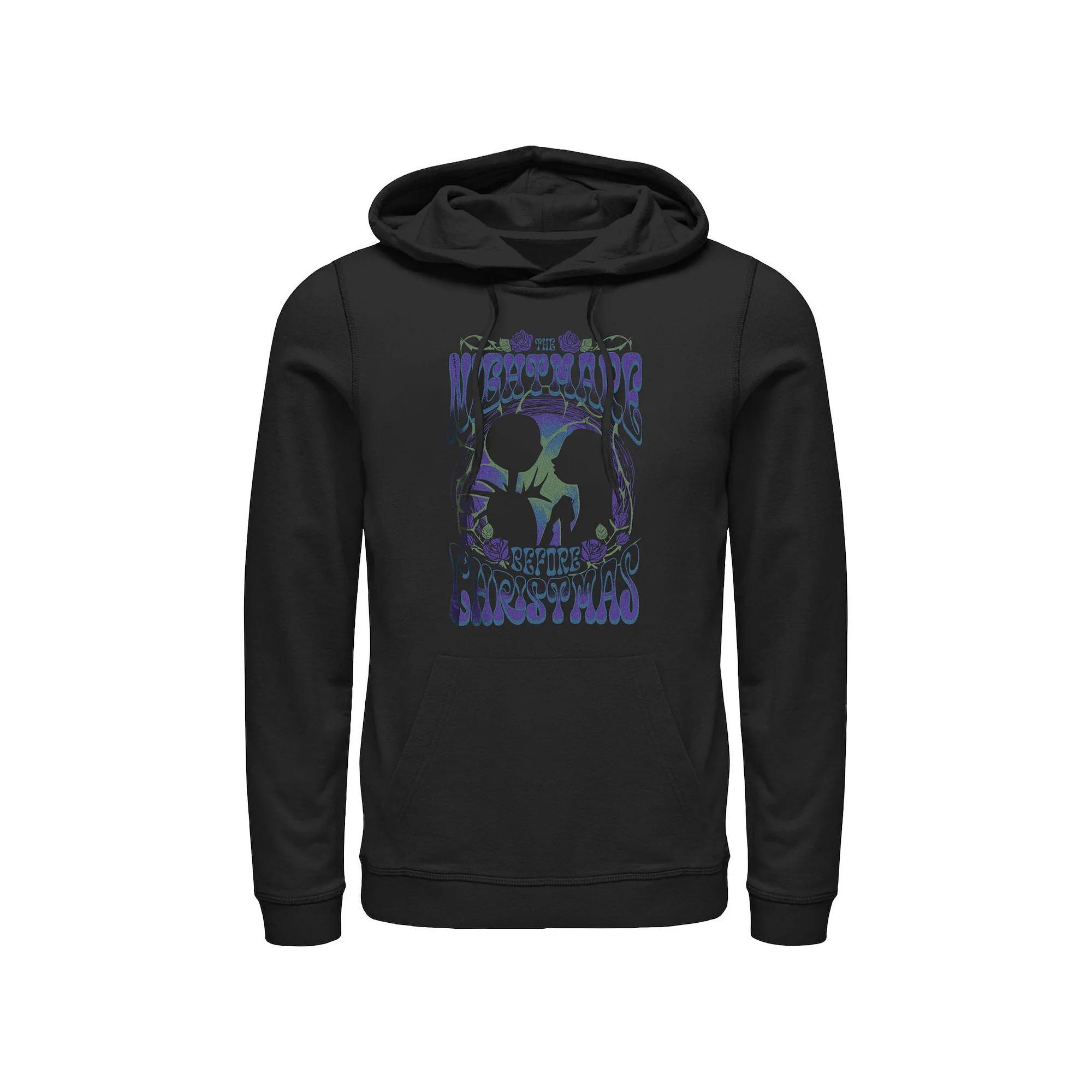 Disney's The Nightmare Before Christmas Roses Poster Men's Graphic Hoodie, Size: Small, Black Product Image