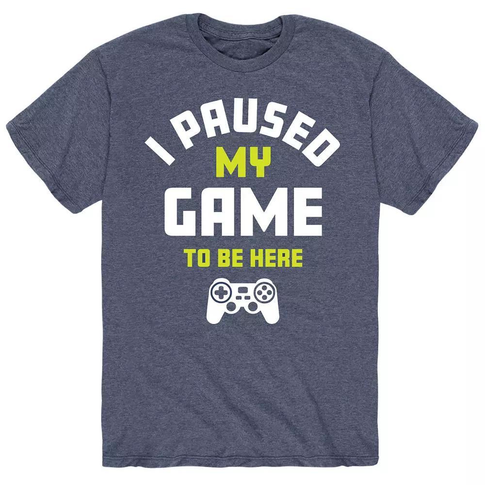 Men's "I Paused My Game To Be Here" Tee, Size: Small, Blue Product Image