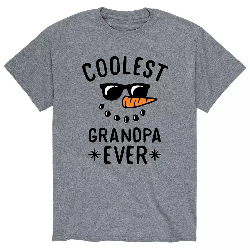 Mens Coolest Grandpa Ever Tee Athletic Grey Product Image