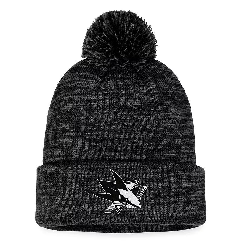 Mens Fanatics Branded Black Philadelphia Flyers Fundamental Cuffed Knit Hat with Pom Product Image