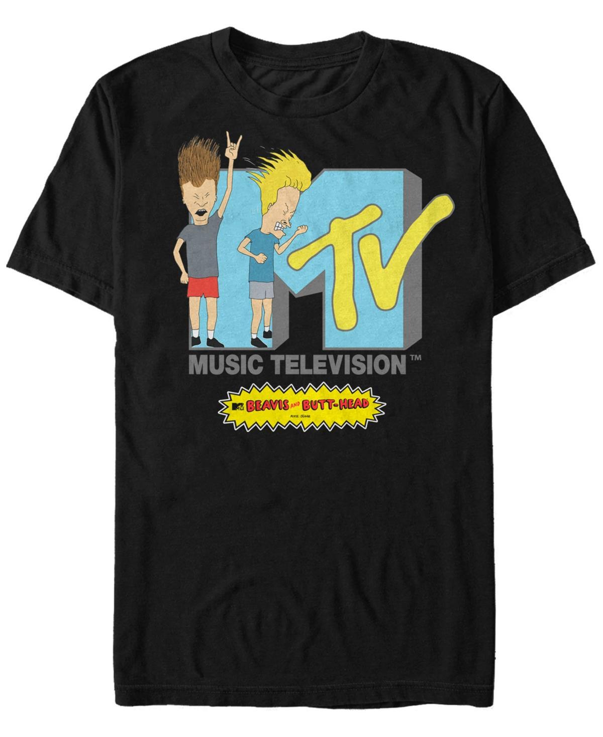 Men's MTV Beavis And Butt-Head Head Banging Short Sleeve Tee, Size: Medium, Black Product Image