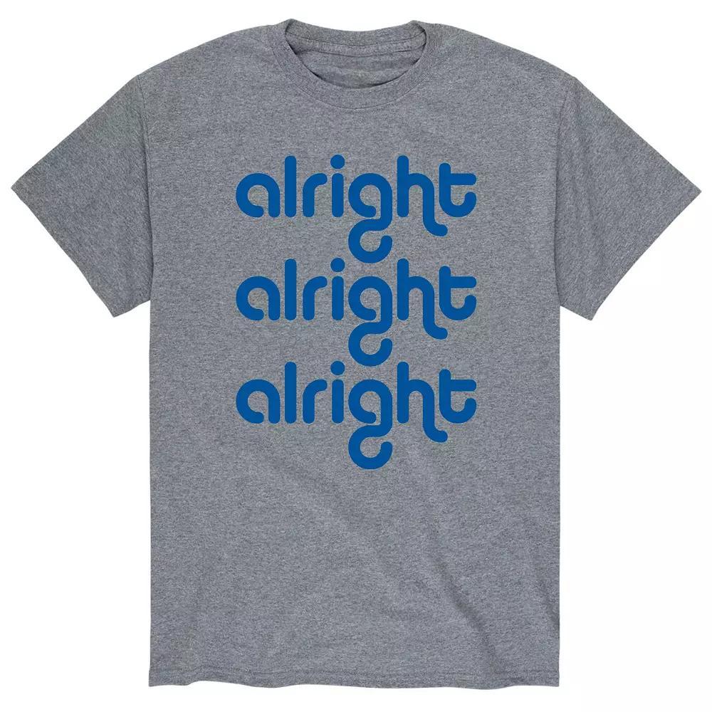 Men's Alright Alright Alright Tee, Size: Large, Gray Product Image