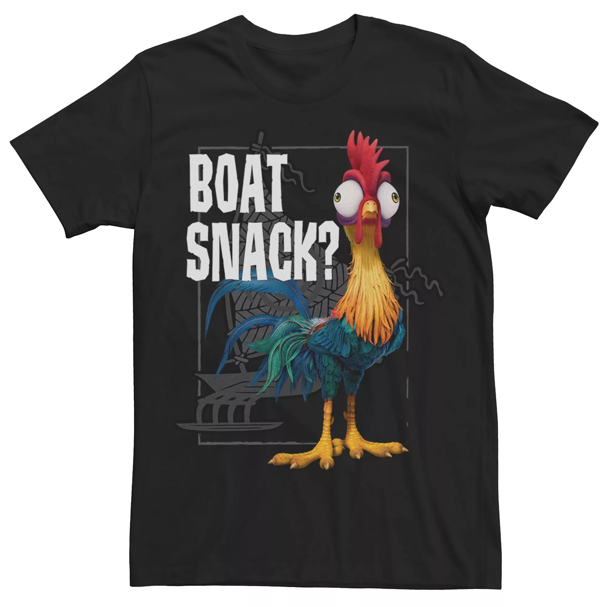 Men's Disney's Moana Hei Hei Boat Snack Tee, Size: Medium, Black Product Image