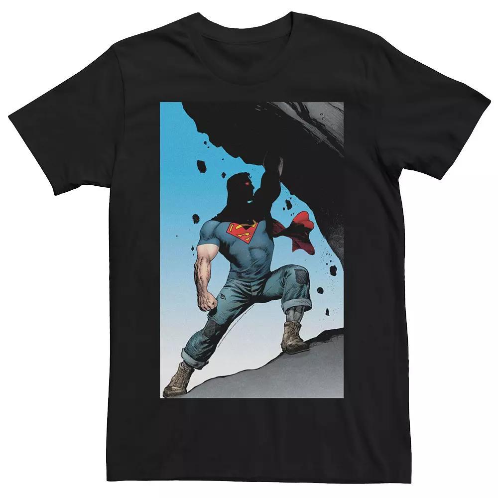Men's DC Comics Superman Power Lift Comic Poster Graphic Tee, Size: Medium, Black Product Image