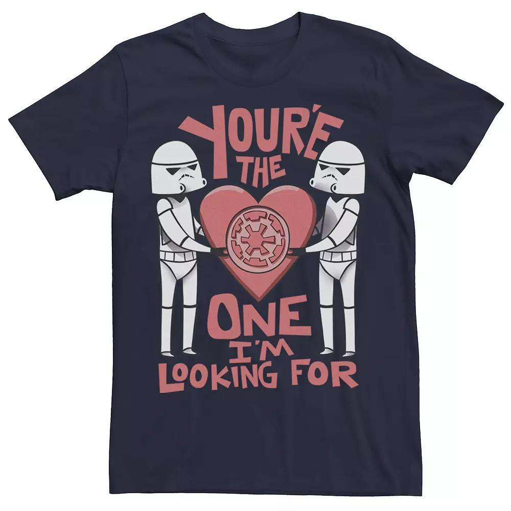 Men's Star Wars Valentines The One I'm Looking For Graphic Tee, Size: Large, Blue Product Image