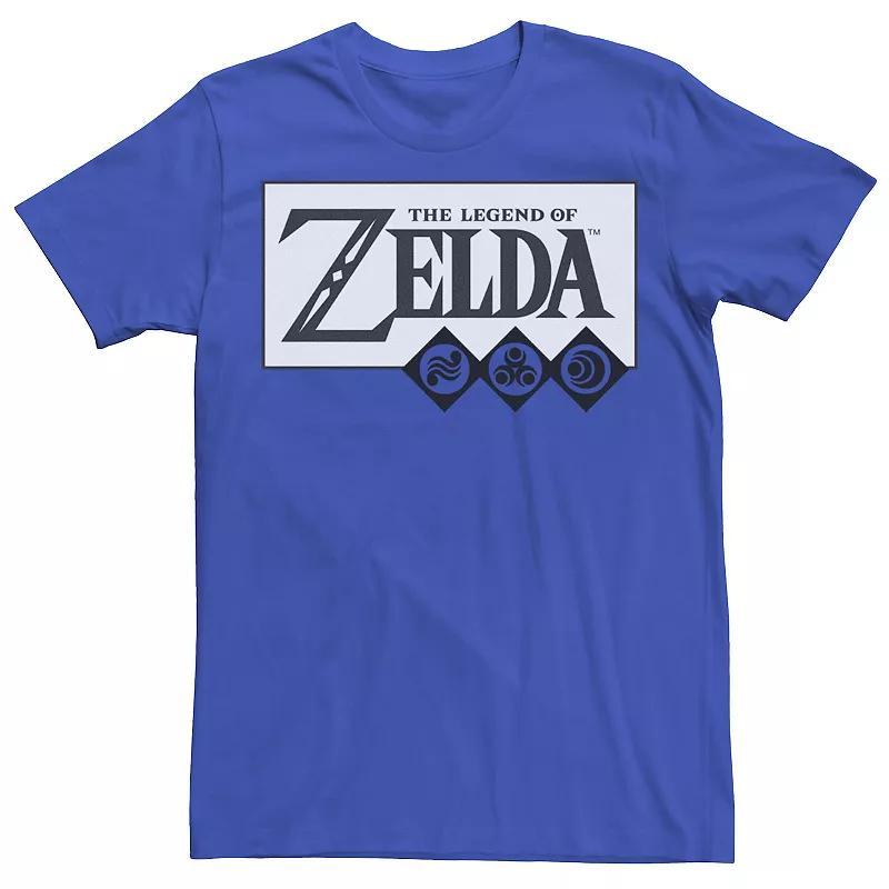 Men's The Legend Of Zelda Elements Logo Tee, Size: XXL, Athletic Grey Product Image