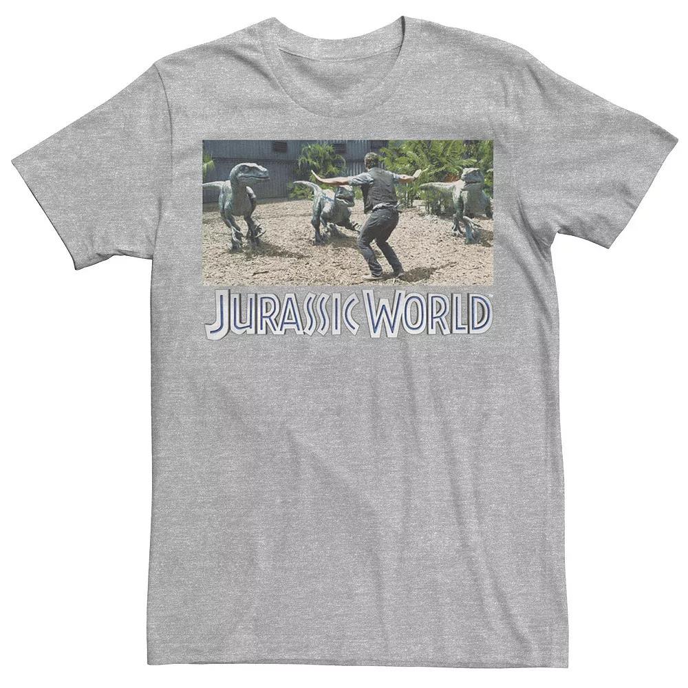 Men's Jurassic World Owen Raptor Pack Trainer Graphic Tee, Size: 3XL, Athletic Grey Product Image