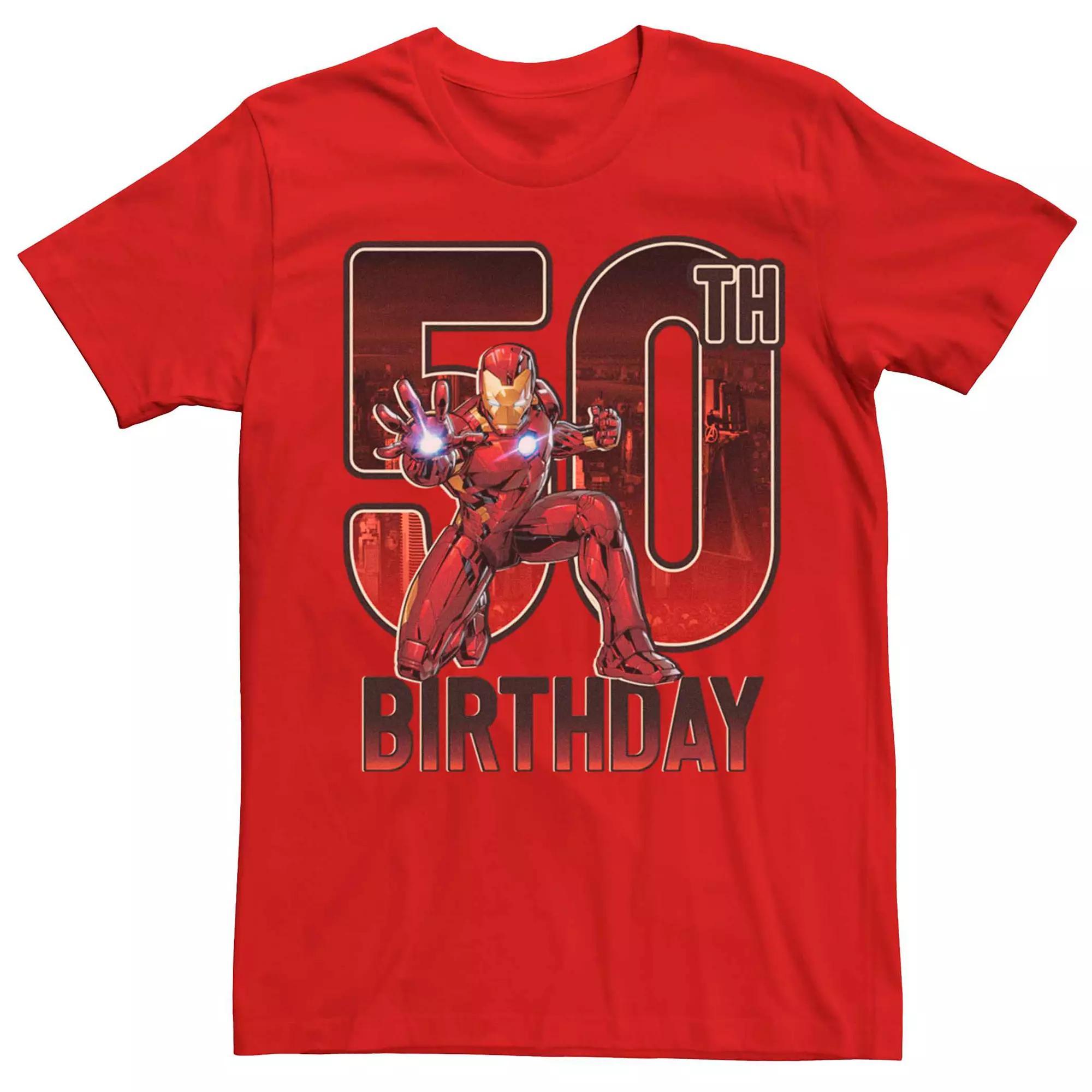 Men's Iron Man 50th Birthday Tee, Size: Large, Red Product Image