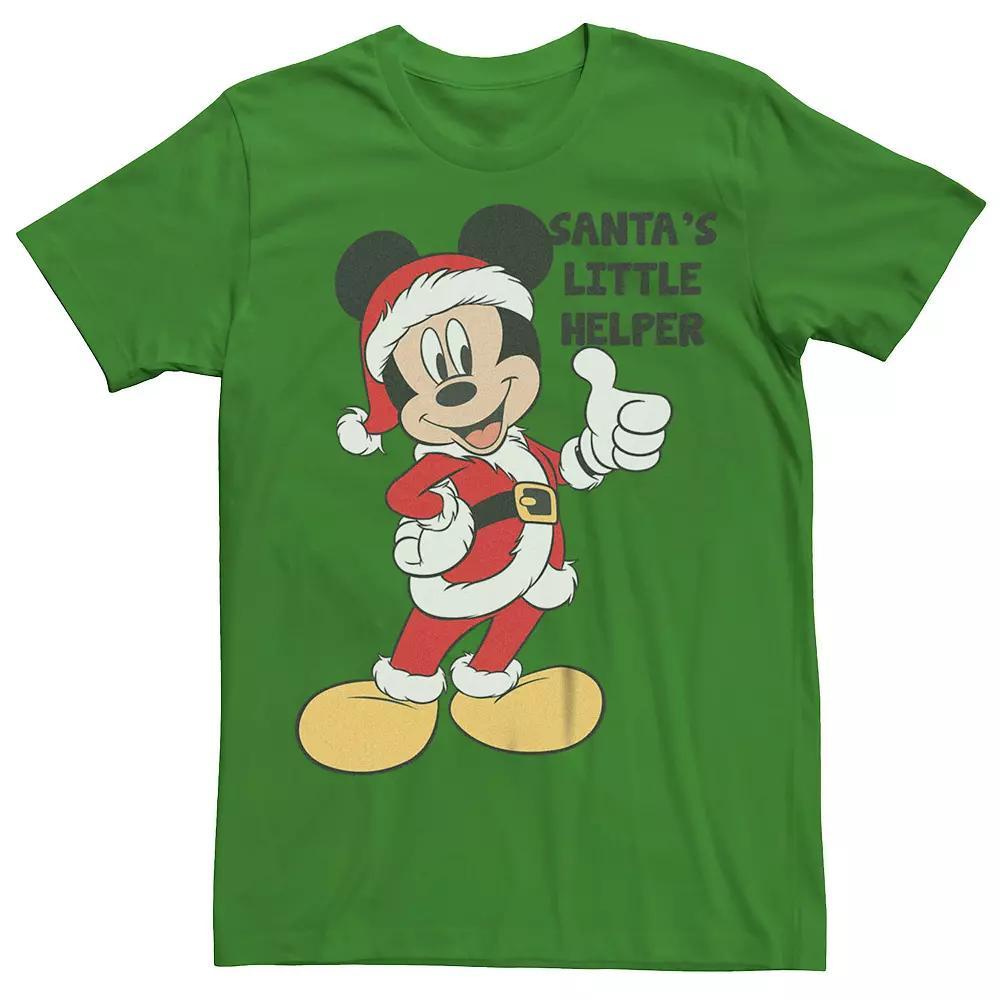 Disney's Mickey Mouse Men's Santa's Little Helper Tee, Size: Medium, Kelly Product Image