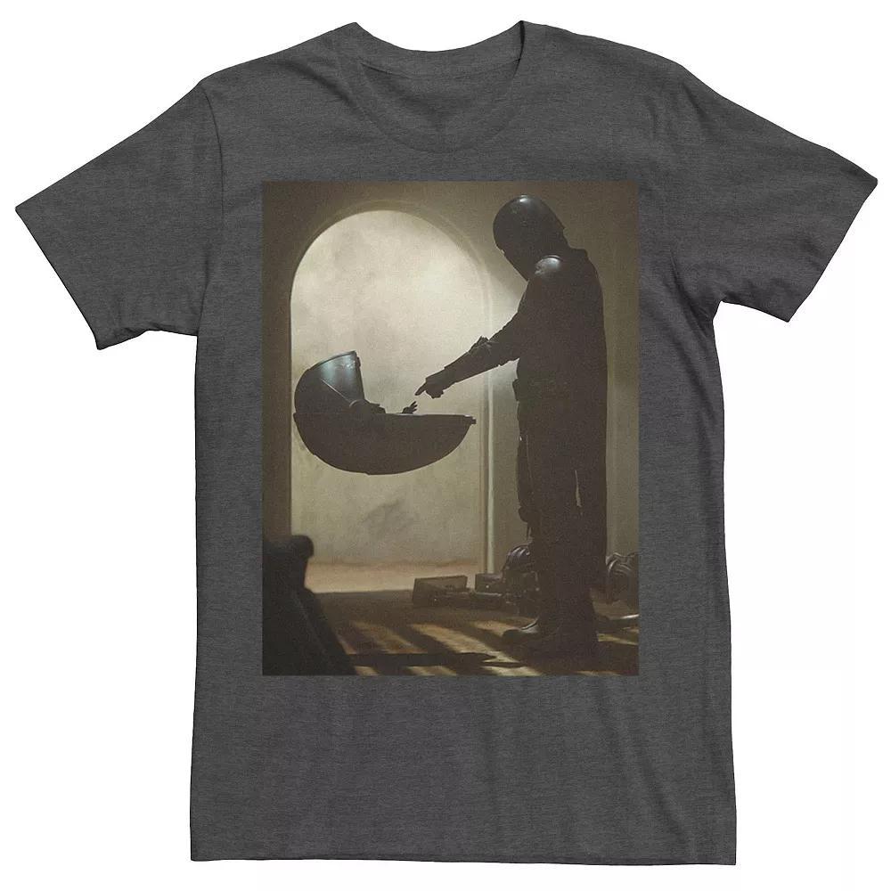 Men's Star Wars The Mandalorian The Child aka Baby Yoda First Meeting Poster Tee, Size: 3XL, Grey Heather Product Image