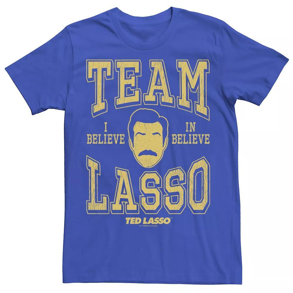 Men's Ted Lasso Team Lasso Yellow Text Tee, Size: XS, Royal Product Image