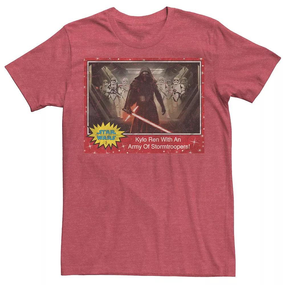 Men's Star Wars Kylo Ren And Army Of Stormtroopers Poster Tee, Size: Small, Red Grey Product Image
