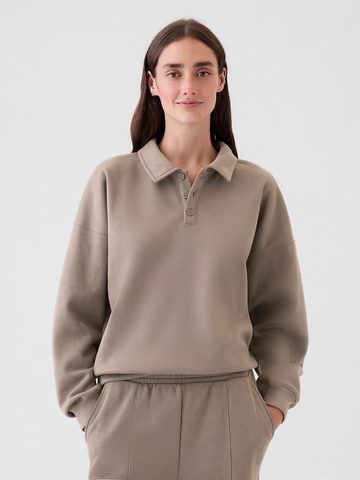 VintageSoft Polo Sweatshirt Product Image
