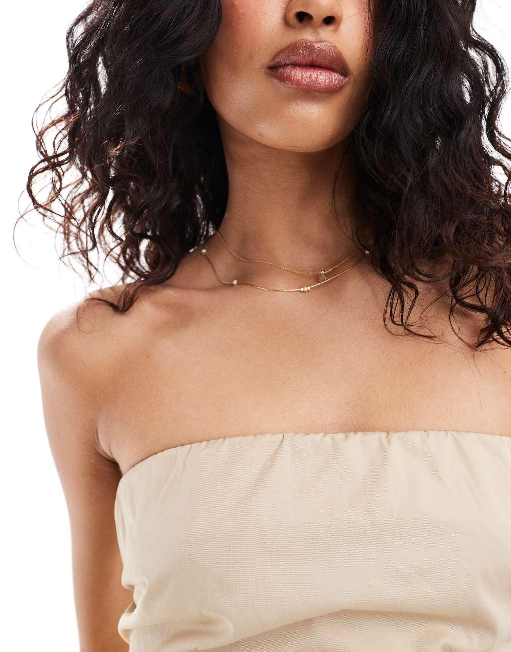 ASOS DESIGN V front bandeau top Product Image