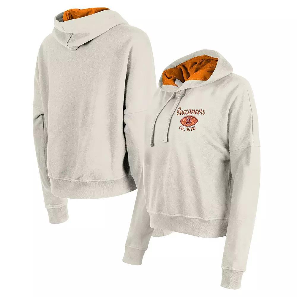 Women's New Era Cream Tampa Bay Buccaneers 3rd Down Historic Pullover Hoodie, Size: Large, Beige Product Image