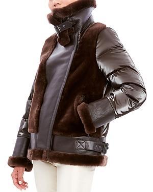 Dawn Levy Mel Shearling Panel Down Puffer Coat Product Image