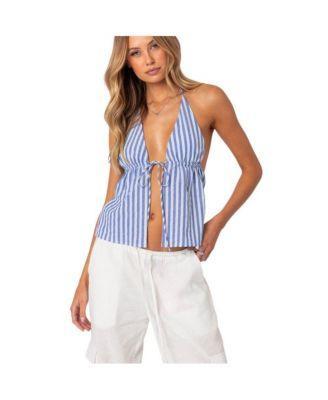 Edikted Womens Madelyn Tie Front Top Product Image