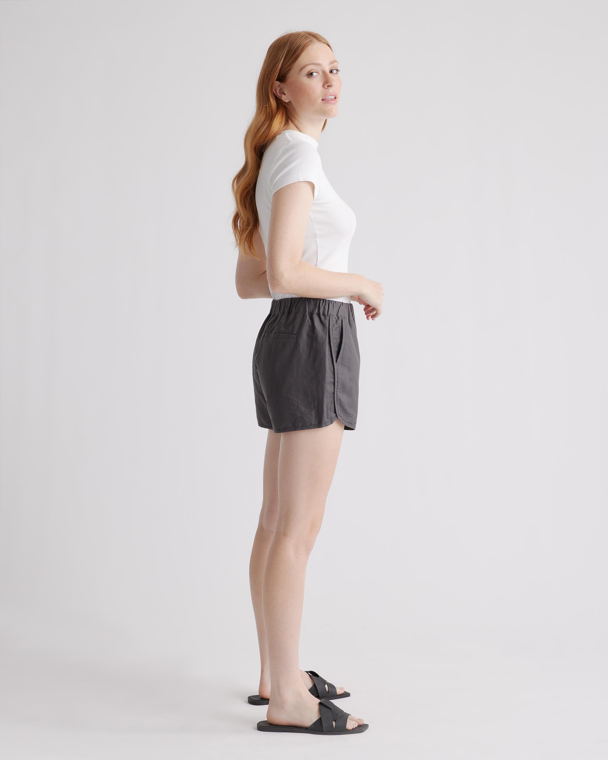 Quince | Women's Cotton Linen Twill Pull On Shorts Size XS, Organic Cotton Product Image