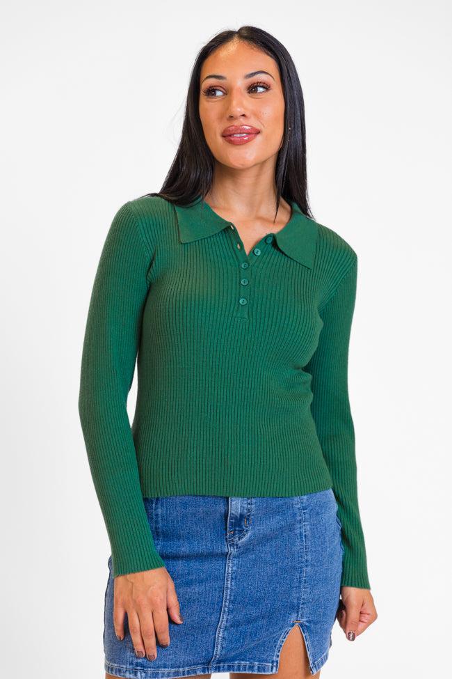 The Only Way Evergreen Collared Sweater  FINAL SALE Product Image
