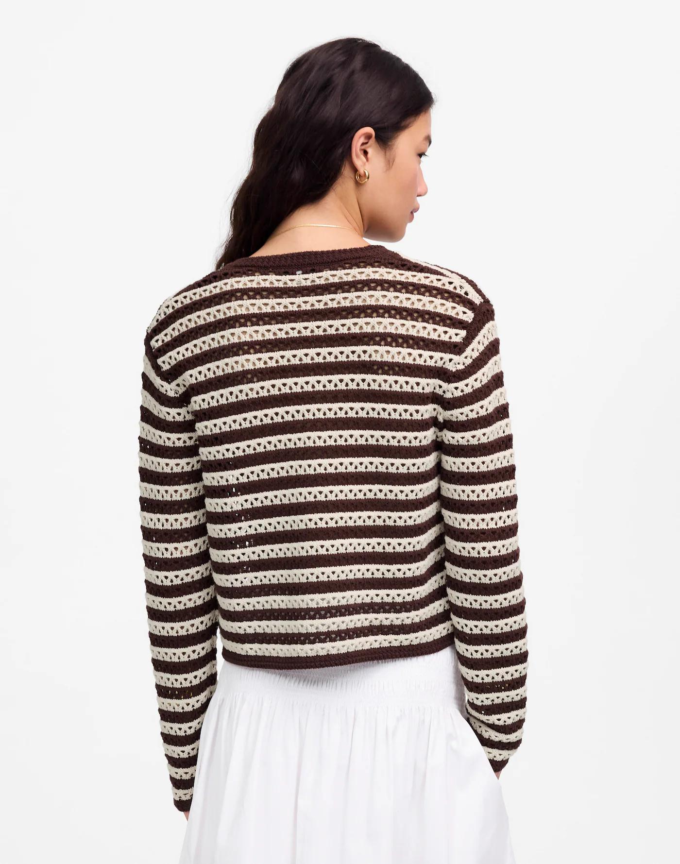 Open-Stitch Crewneck Sweater Product Image