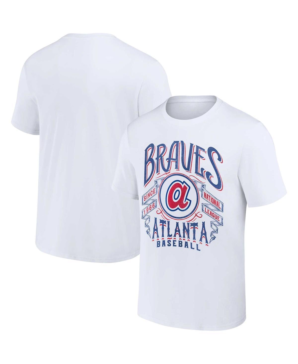 Men's Darius Rucker Collection by Fanatics White Atlanta Braves Distressed Rock T-Shirt, Size: Small Product Image
