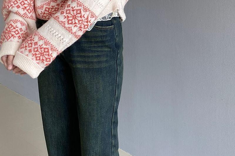 V-Neck Patterned Sweater Product Image