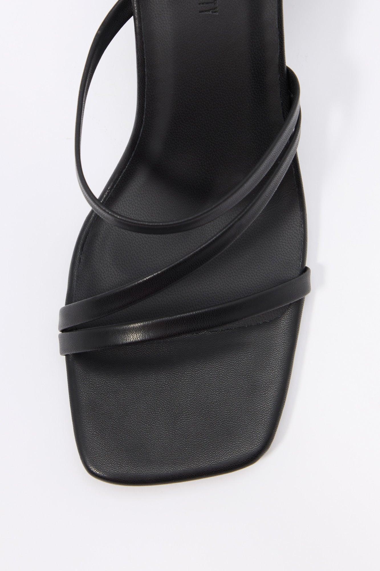 Faux Leather Strappy Open Toe Heel Female Product Image