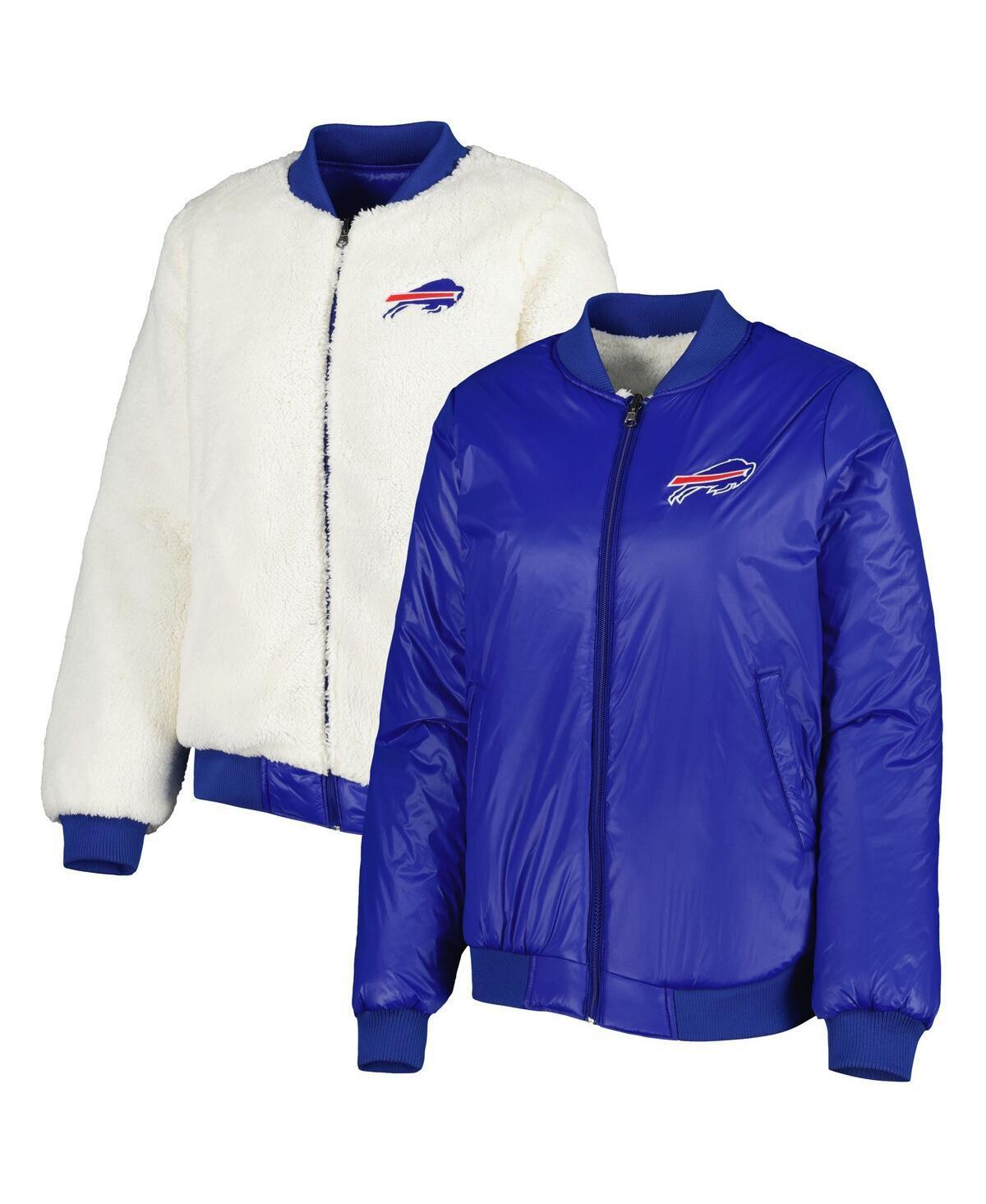 Women's G-III 4Her by Carl Banks Oatmeal/Royal Buffalo Bills Switchback Reversible Full-Zip Jacket, Size: Small, Team Product Image