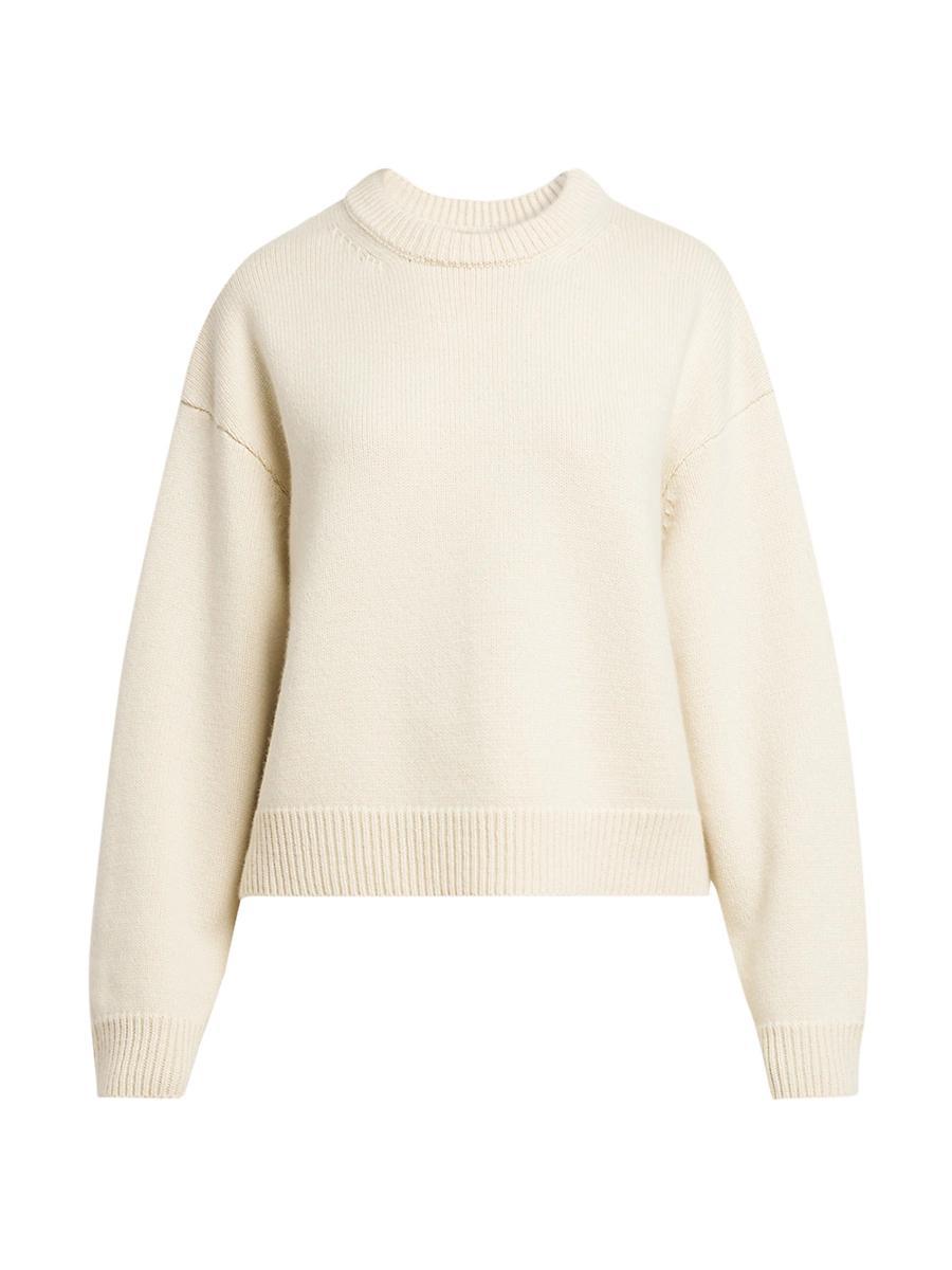 Womens Superfine Wool Crewneck Sweater Product Image